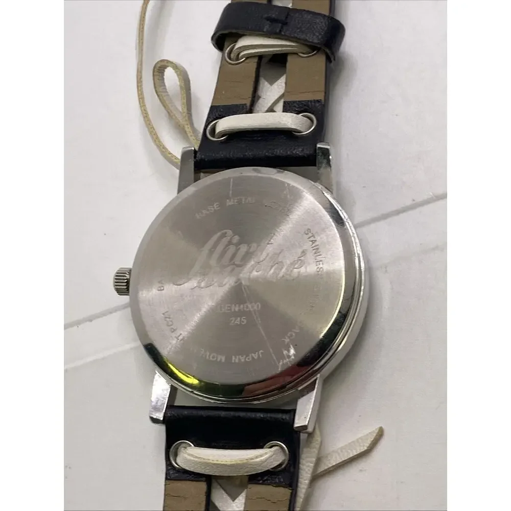 Womens Silver Vintage White Ribbon Lace Watch New Battery